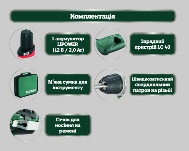Аккумуляторная дрель-шуруповерт Metabo PowerMaxx BS (600079500)