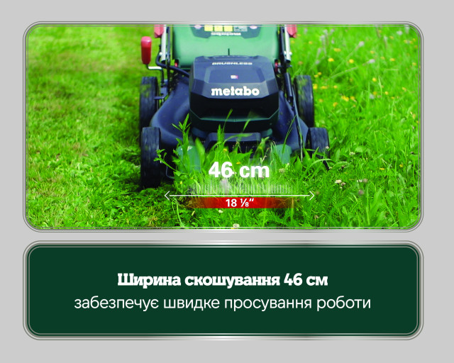 Аккумуляторная газонокосилка Metabo RM 36-18 LTX BL 46 (601606650)