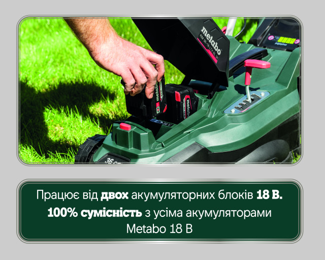 Акумуляторна газонокосарка Metabo RM 36-18 LTX BL 36 (601716650)