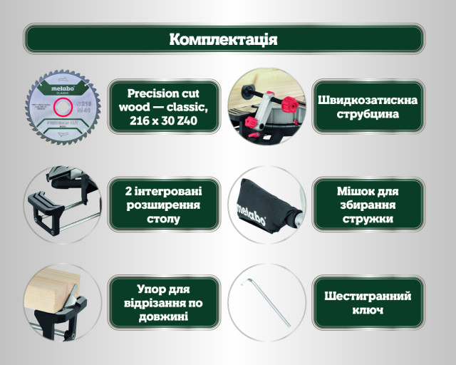 Торцювальна пила Metabo KS 216 M (610216000)