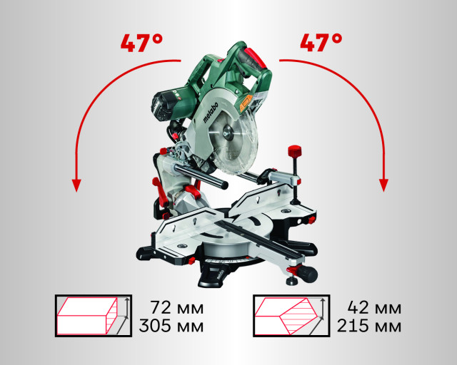 Торцовочная пила Metabo KGSВ 72 Xact (611216000)