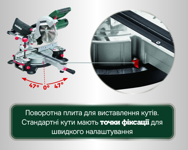 Торцювальна пила Metabo KGSВ 216 M (619261000)
