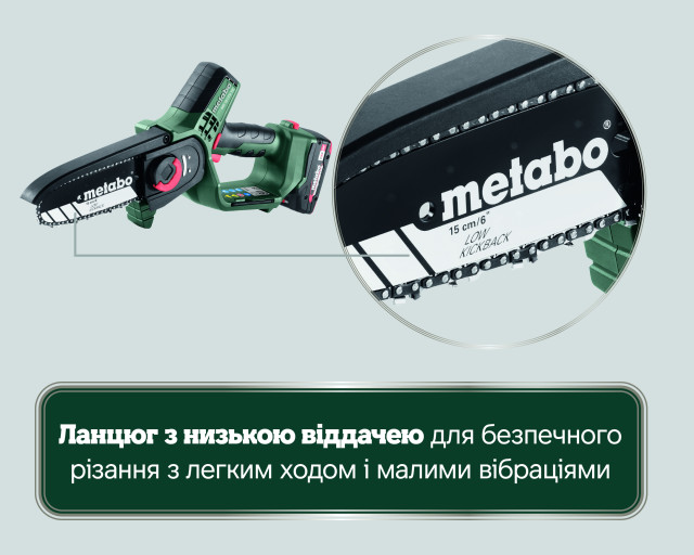 Аккумуляторная пила по дереву Metabo MS 18 LTX 15 Set (691229000)