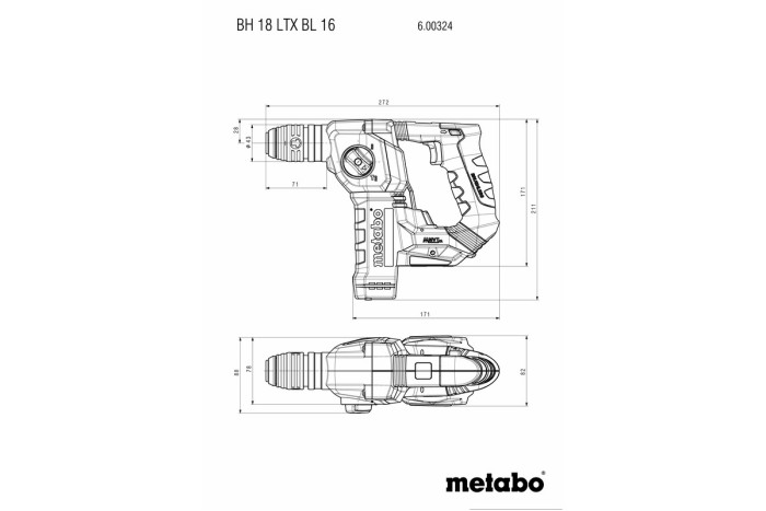 Аккумуляторный перфоратор Metabo BH 18 LTX BL 16 (600324840)