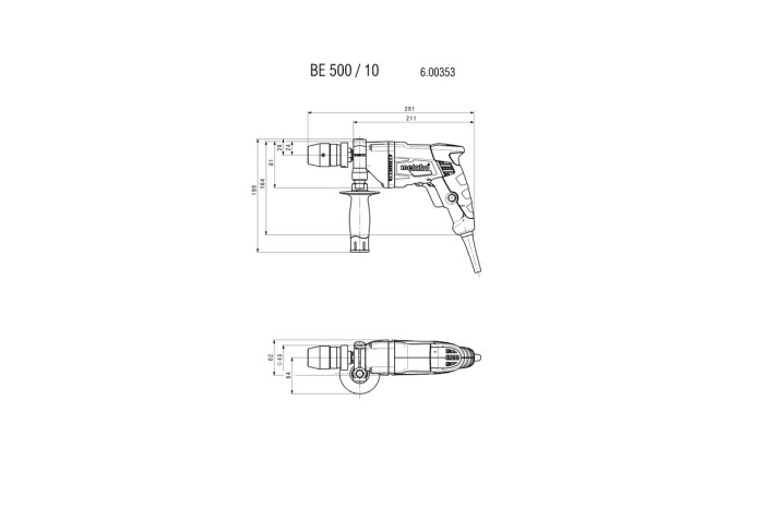 Дрель Metabo BE 500/10 (600353000)