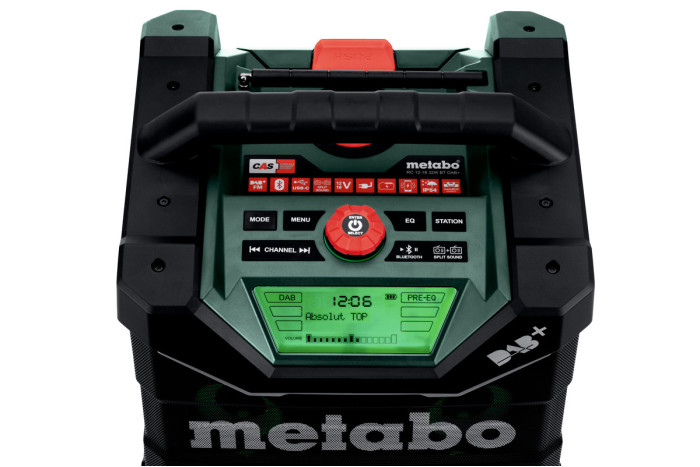 Акумуляторний радіоприймач для будівельного майданчика Metabo RC 12-18 32W BT DAB+ (600779850)