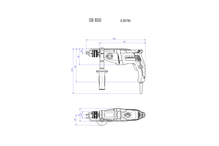 Ударная дрель Metabo SB 850-2 (600780000)