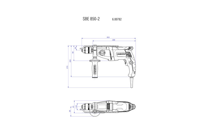Ударний дриль Metabo SBE 850-2 (600782850)