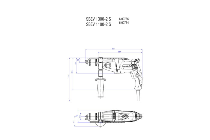 Ударная дрель Metabo SBEВ 1300-2 S (600786500)