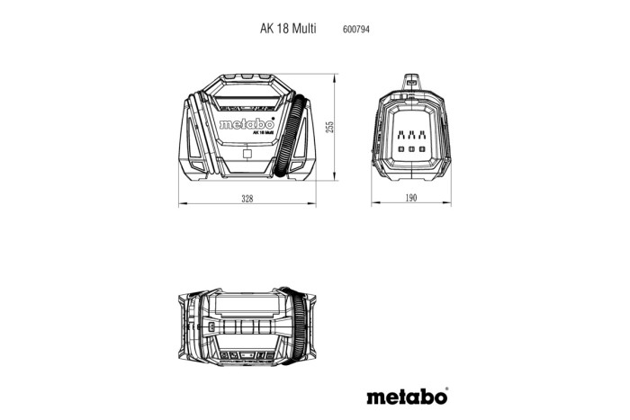Акумуляторний компресор Metabo AK 18 Multi (600794850)