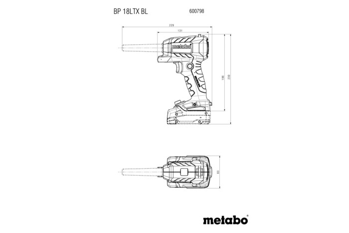 Аккумуляторный продувочный пистолет Metabo BP 18 LTX BL (600798850)