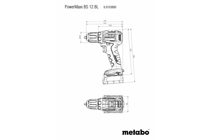Аккумуляторная дрель-шуруповерт Metabo PowerMaxx BS 12 BL (601038890)
