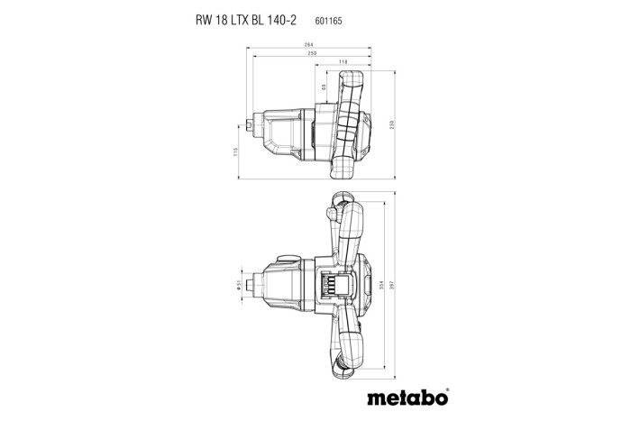 Аккумуляторный строительный миксер Metabo RW 18 LTX BL 140-2 (601165850)