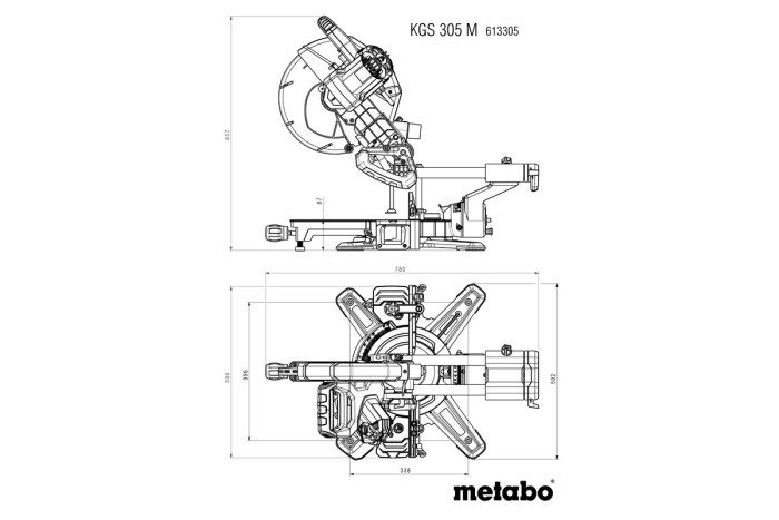 Торцовочная пила Metabo KGS 305 M Set (613305900)