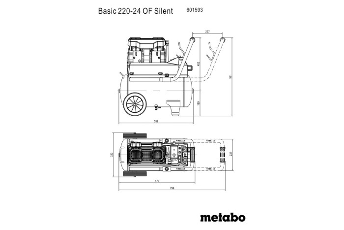 Компрессор Metabo Basic 220-24 OF Silent (601593000)