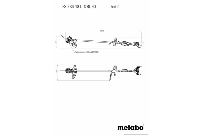 Аккумуляторная мотокоса Metabo FSD 36-18 LTX BL 40 (601610850)