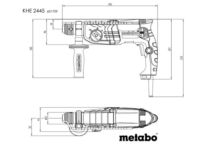 Комбинированный перфоратор Metabo KHE 2445 (601709500)