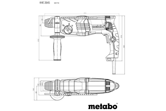 Комбинированный перфоратор Metabo KHE 2645 (601710500)