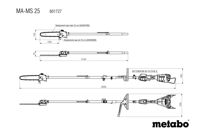 Высоторезная насадка Metabo MA-MS 25 (601727850)