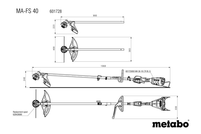 Насадка-мотокоса Metabo MA-FS 40 (601728850)