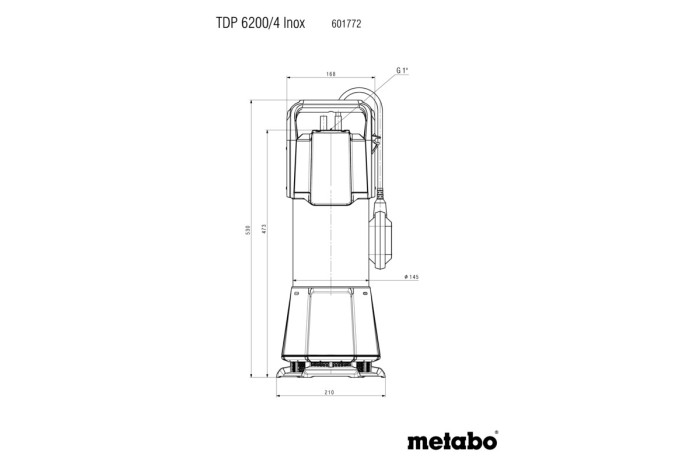 Погружной напорный насос Metabo TDP 6200/4 Inox (601772000)