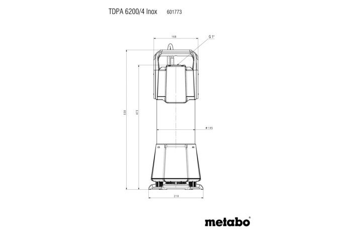 Погружной напорный насос Metabo TDPA 6200/4 Inox (601773000)