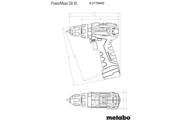 Акумуляторний ударний дриль Metabo PowerMaxx SB BL (601784500)