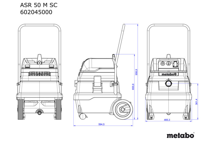Універсальний пилосос Metabo ASR 50 M SC (602045000)