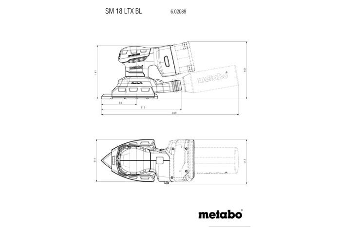 Аккумуляторная многофункциональная шлифмашина Metabo SM 18 LTX BL (602089840)