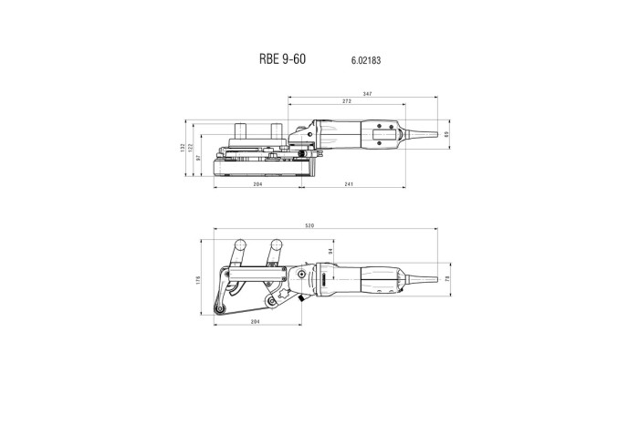 Ленточная шлифмашина для труб Metabo RBE 9-60 Set (602183510)