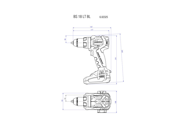 Акумуляторний дриль-шуруповерт Metabo BS 18 LT BL (602325800)
