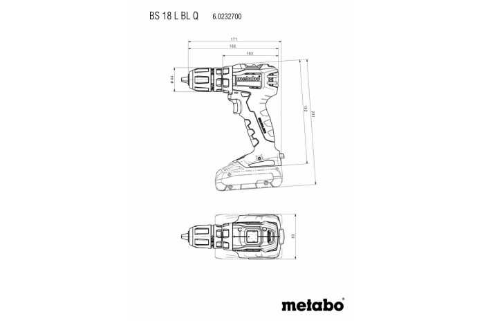 Аккумуляторная дрель-шуруповерт Metabo BS 18 L BL Q (602327500)