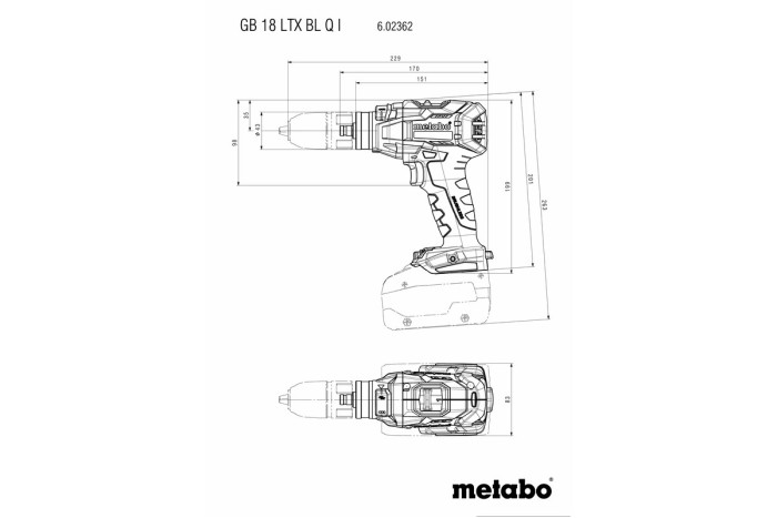 Аккумуляторная резьбонарезчик Metabo GB 18 LTX BL QI (602362660)