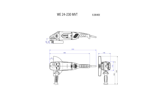 Угловая шлифмашина (болгарка) Metabo WE 24-230 MВT (606469000)