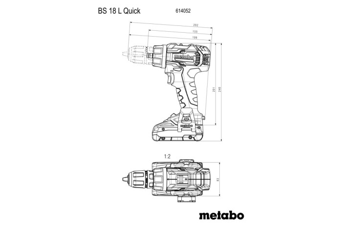 Аккумуляторная дрель-шуруповерт Metabo BS 18 L Quick (614052500)