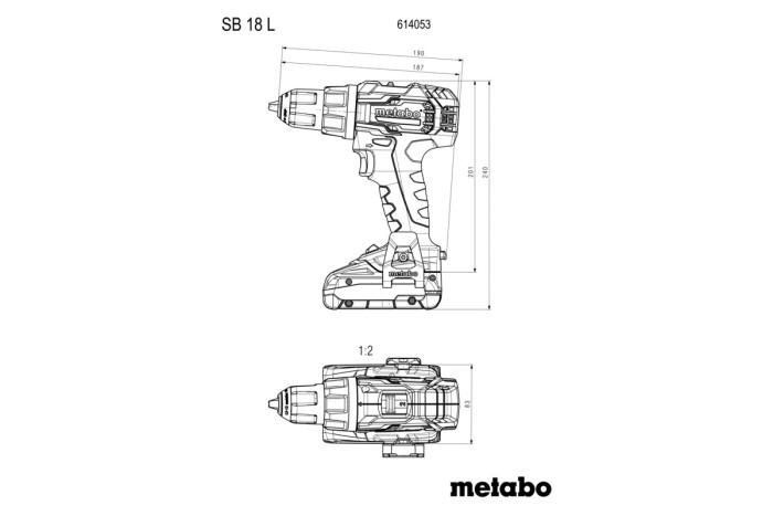 Акумуляторний ударний дриль Metabo SB 18 L (614053500)