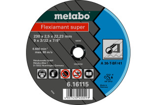 Відрізний диск Metabo Flexiamant super 230x2,5х22,2 Сталь, TF 41 (616115000)