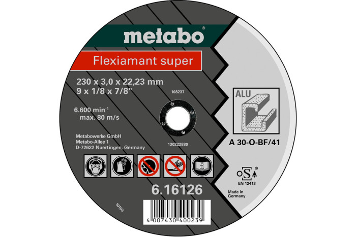 Отрезной диск Metabo Flexiamant super 125x2,5x22,2 Алюминий, TF 41 (616752000)