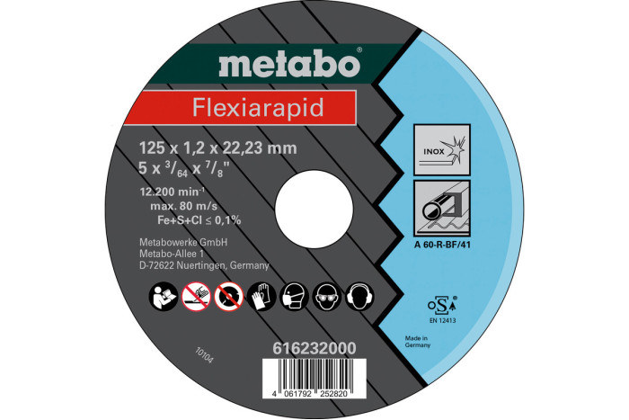 Flexiarapid Inox TF41Metabo 125x1,2x22,2 мм (616232000)