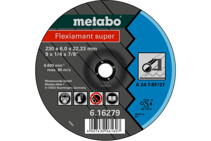 Зачисний диск Metabo Flexiamant super 115x6,0x22,2 Сталь, SF 27 (616275000)