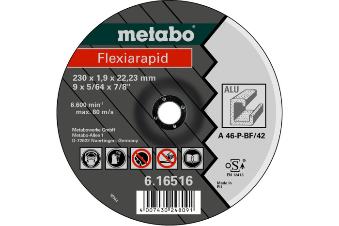 Відрізний диск Metabo Flexirapid 150x1,5x22,2, Алюминий, TF 41 (616514000)