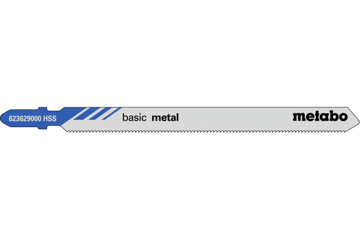 5 пилкових полотен для лобзиків Metabo «Basic Metal», 106/ 1,2 мм (623629000)