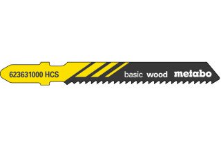 5 лобзиковых пилок Metabo «Basic Wood», 51/ 2,0 мм (623631000)