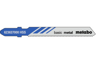 3 пилкових полотна для лобзиків Metabo «Basic Metal», 51/ 1,2 мм (623965000)