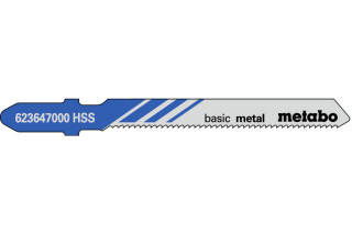 5 пилкових полотен для лобзиків Metabo «Basic Metal», 51/ 1,2 мм (623647000)