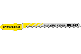 5 пилкових полотен для лобзиків Metabo «Clean Wood Premium», 57/ 1,4 мм (623695000)