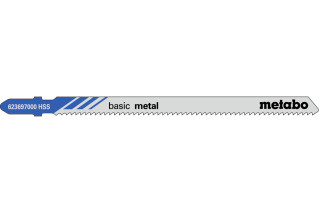 5 пилкових полотен для лобзиків Metabo «Basic Metal», 106/2,0 мм (623697000)