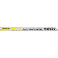 5 пилкових U-подібних полотен для лобзиків Metabo «Clean Wood Premium», 82/2,5 мм (623905000)