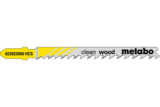 5 лобзиковых пилок Metabo «Clean Wood», 74 мм/Progr. (623923000)