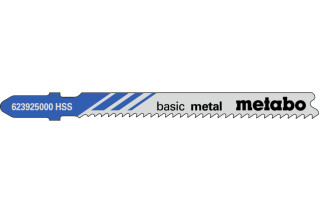 5 пилкових полотен для лобзиків Metabo «Basic Metal», 66 мм/progr. (623925000)